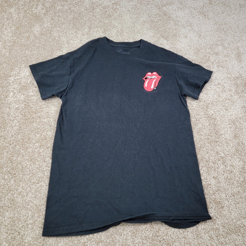 The Rolling Stones Womans Stitched Tongue‎ Logo Rock Band Tee Shirt Small